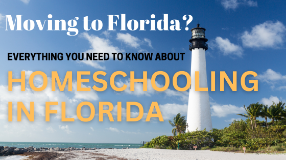 Florida beach scene with the words "New to Florida? All you need to know about homeschooling in Florida"